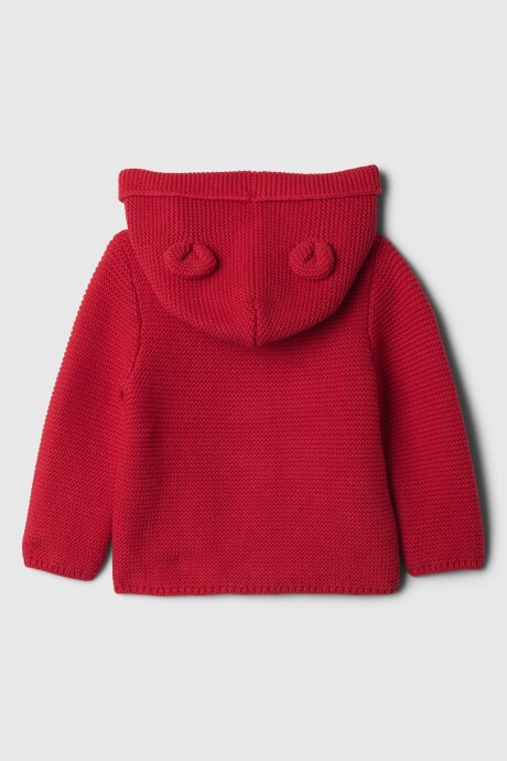 Saco Garter Con Botones Y Capucha Ebé Modern Red