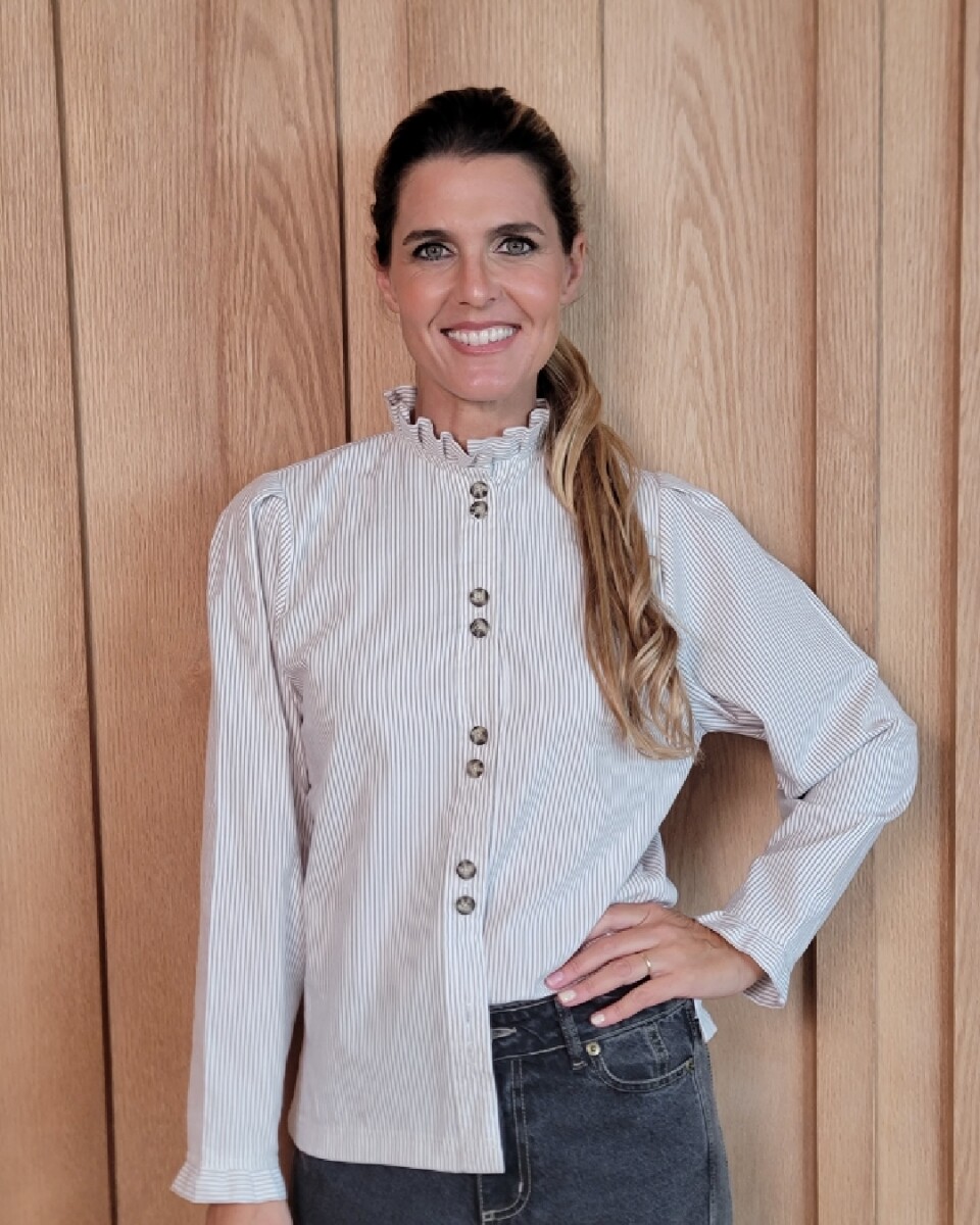 Camisa Mili - Raya Beige fina 