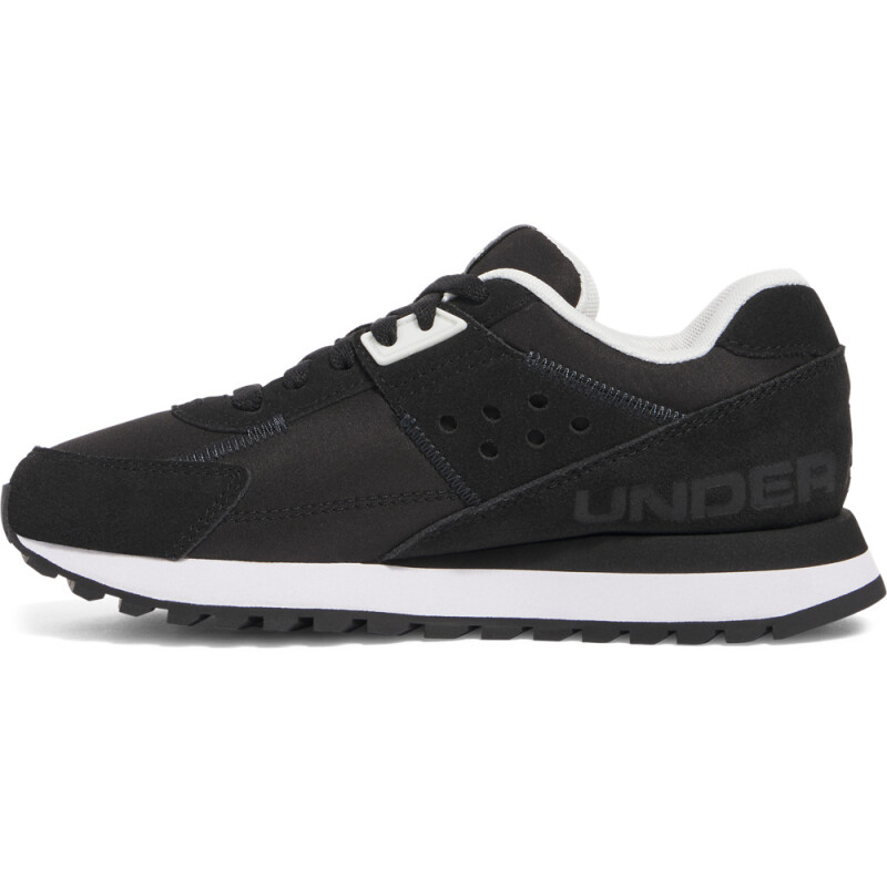 UA GS Essential Runner-WHT BLK-001