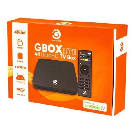 TV Box Android Goldtech Lite Quad Core RAM 2GB ROM 16GB 4K Negro