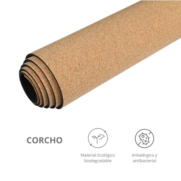 Colchoneta Mat Tpe + Cork Corcho 6 Mm Yoga Pilates Colchoneta Mat Tpe + Cork Corcho 6 Mm Yoga Pilates