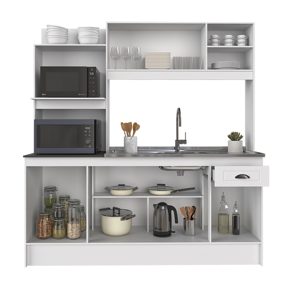 MUEBLE DE COCINA KIT LÍNEA AMERICANA 6 PUERTAS 1 CAJÓN MUEBLE DE COCINA KIT LÍNEA AMERICANA 6 PUERTAS 1 CAJÓN