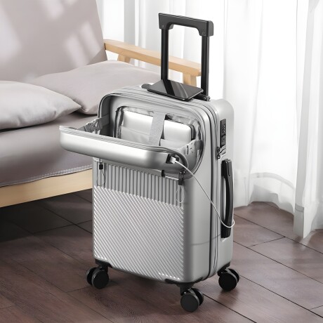 Valija rigida Lumax Sapporo con portavaso Gris