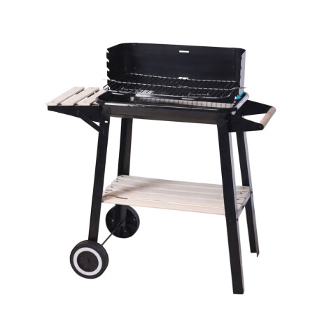 Parrillero portatil rectangular alto con ruedas y tabla Parrillero portatil rectangular alto con ruedas y tabla