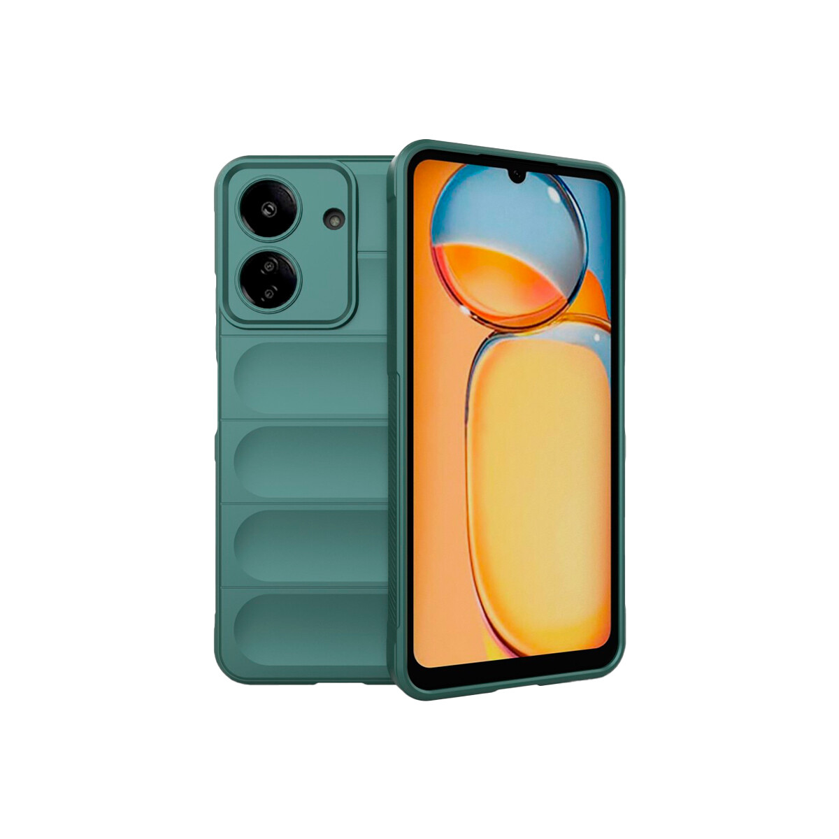 Protector Xiaomi Redmi 13C engomado con textura color verde 