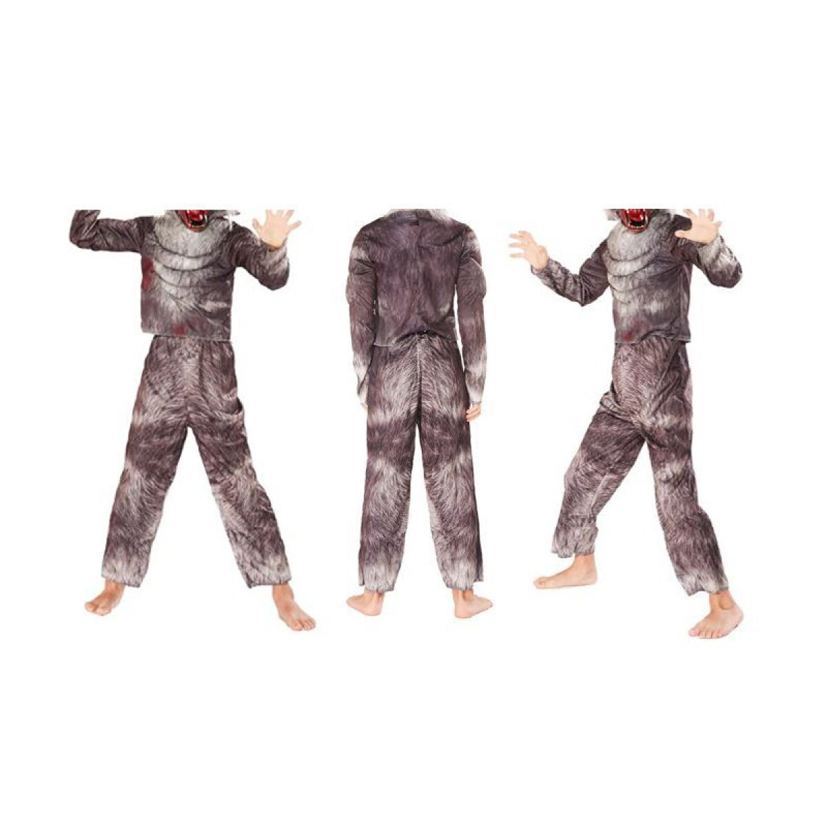 Outlet Disfraz infantil de lobo talles S, M y L - Outlet Disfraz Infantil De Lobo Talles S, M Y L 