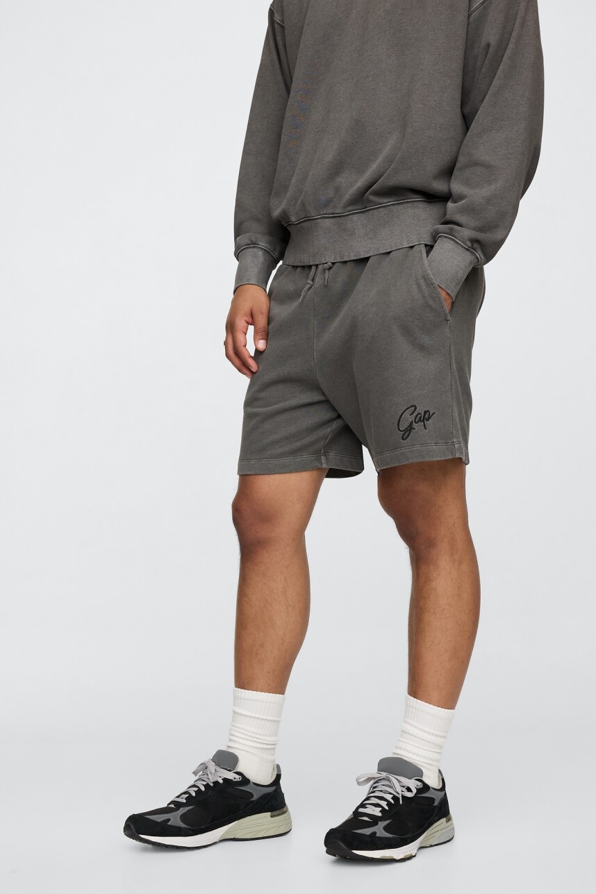 Short Deportivo Sin Felpa Logo Gap Hombre Moonless Night