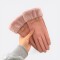 Guantes Dama Con Detalle De Piel Y Pulsera Rosa