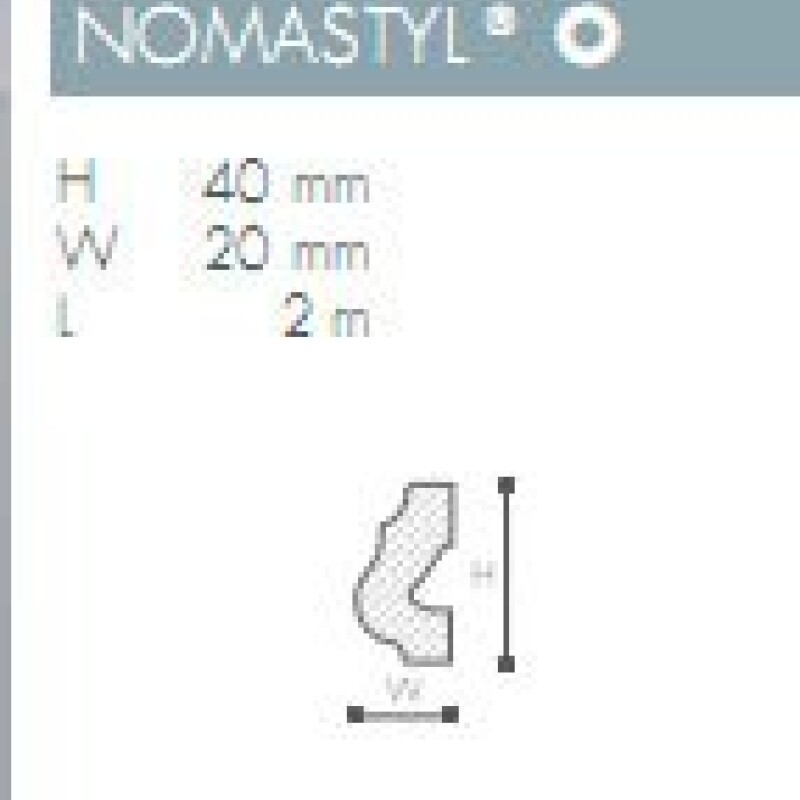 MOLDURA POLIESTIRENO NOMASTYL- O - 2 mts - N/A