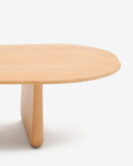 Mesa de centro Pirita de madera maciza de roble con acabado natural 146 x 56,5 cm FSC 100%