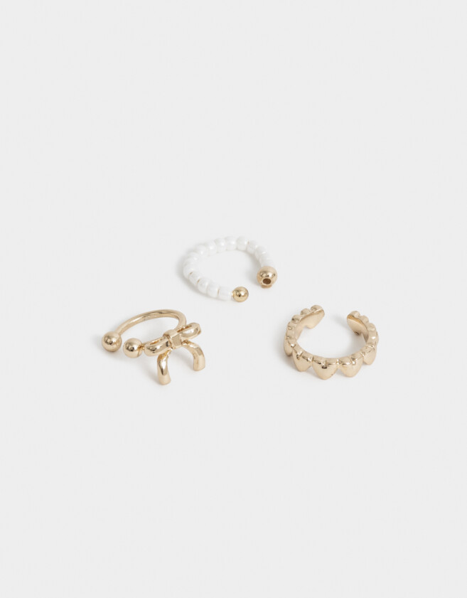 Bijou Cuff Moño Set De Earcuff Con Moño - Dorado