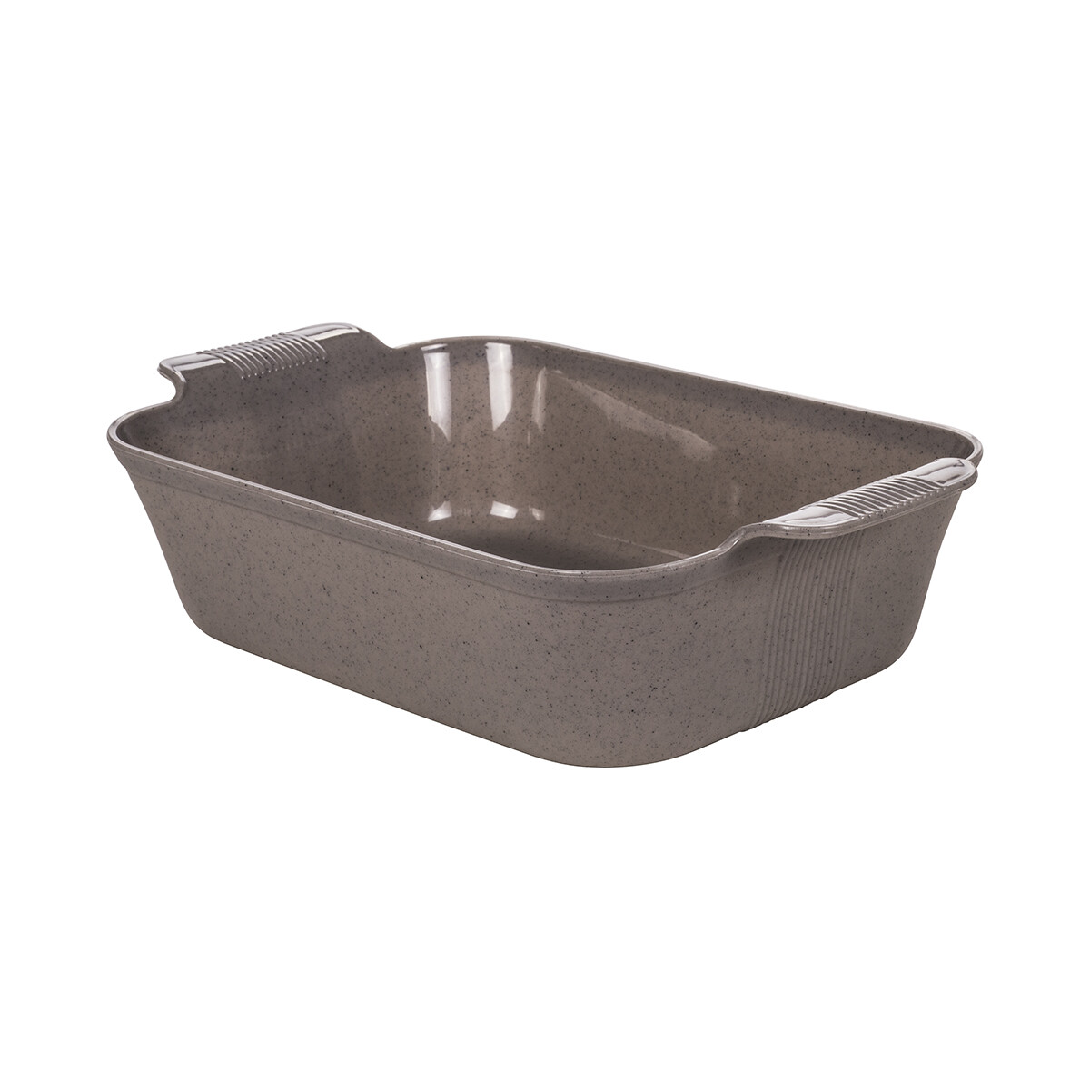 Fuente Plástica Gourmet Rectangular con Asas 2,5 Lts - GRIS 