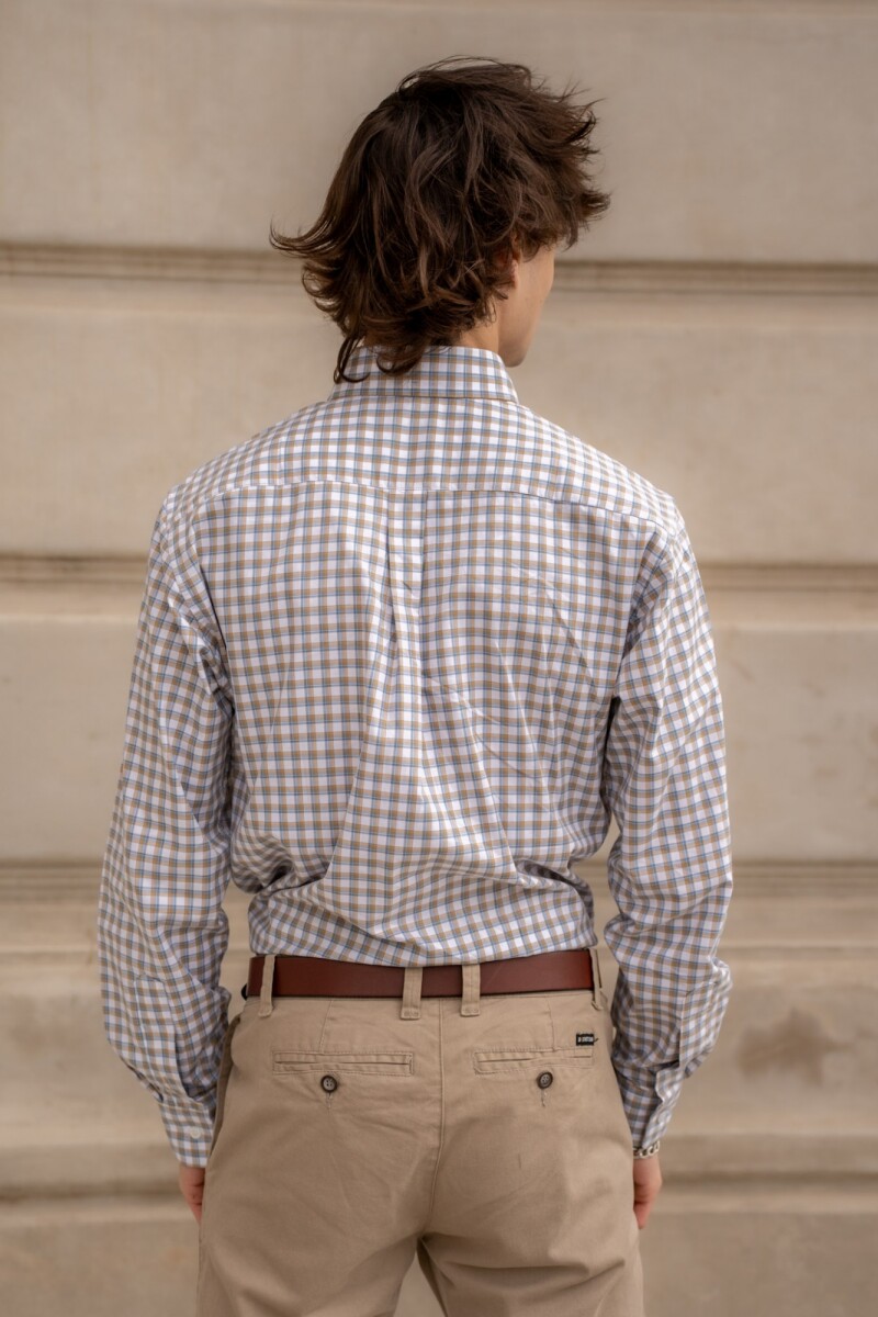 Camisa Escocesa Azul y Verde