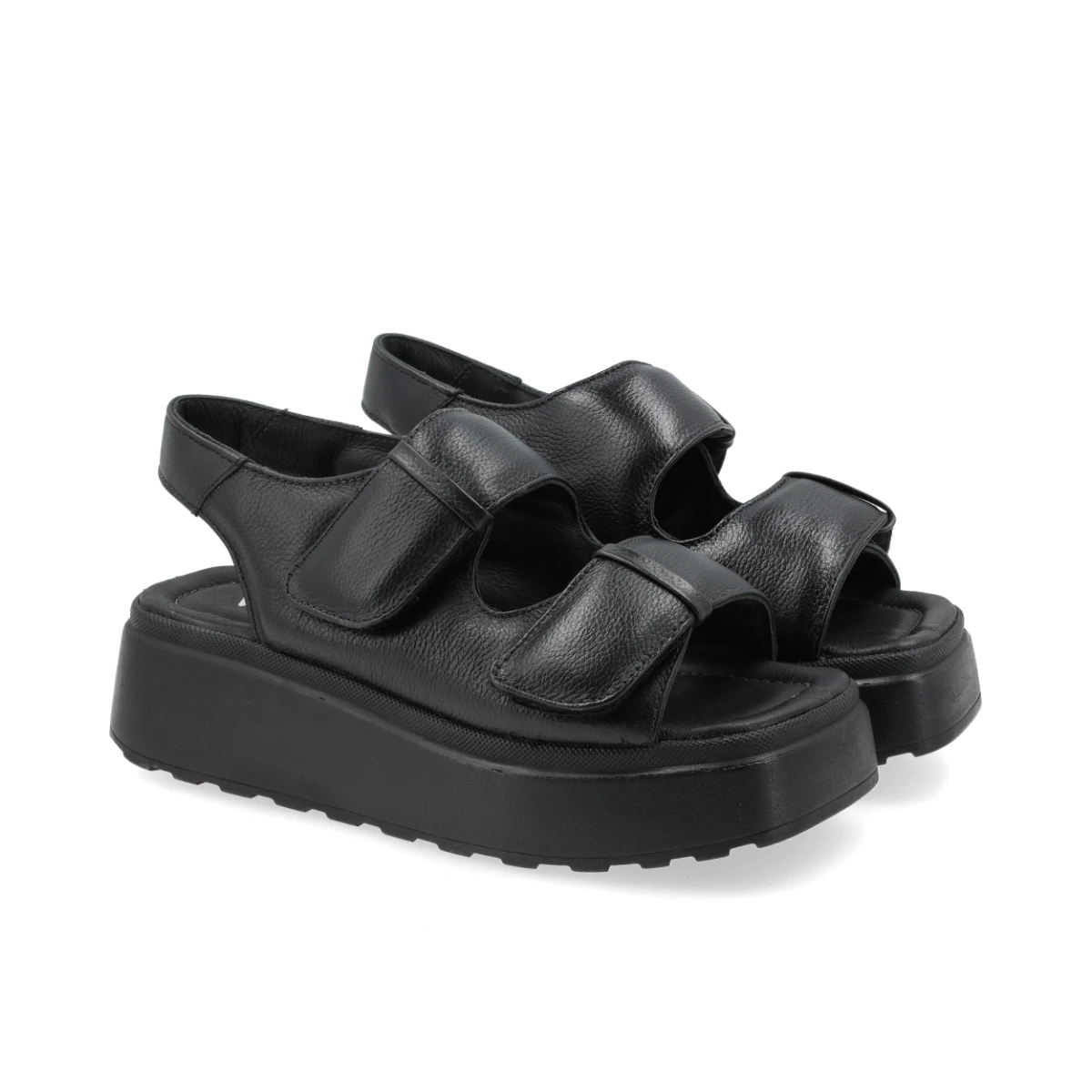 SANDALIAS VENET - CUERO BOREAL - NEGRO 