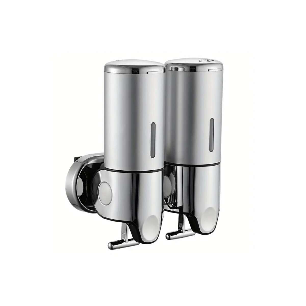 Set de dispensador doble para liquidos con tapa hermética - Transparente 