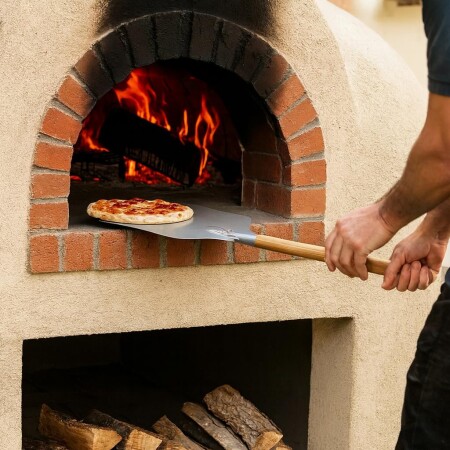 PALA PIZZA ALUMINIO MANGO LARGO TRAMONTINA PLATEADO