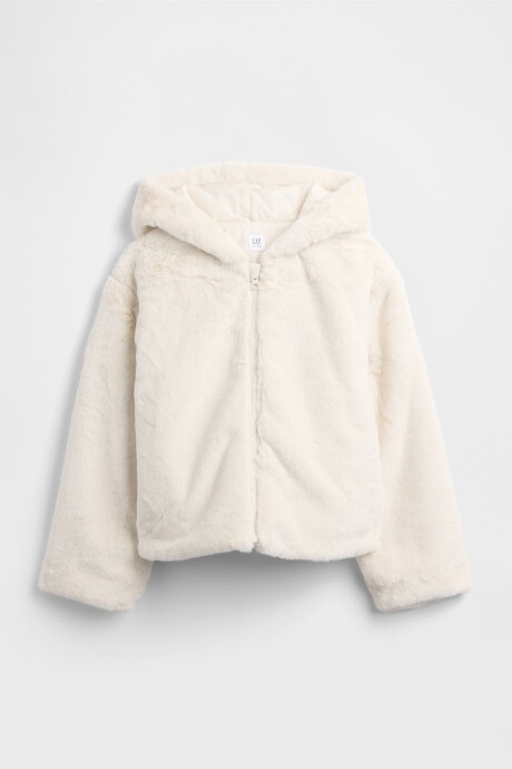 Campera Peludita Niña Ivory Frost