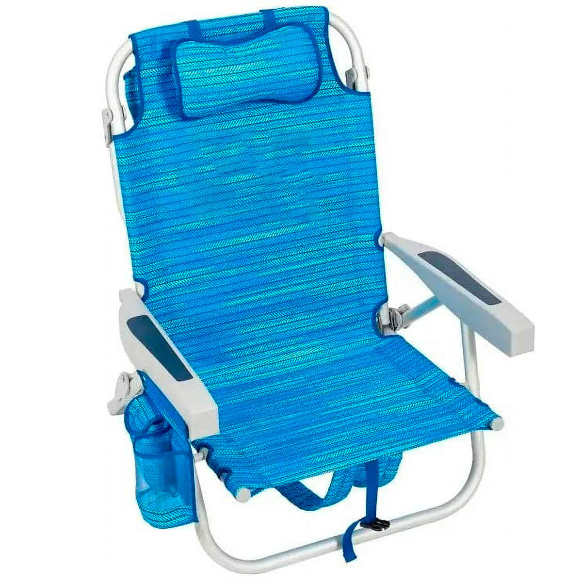 Silla Reposera Reforzada 120kg Plegable Aluminio - Celeste 