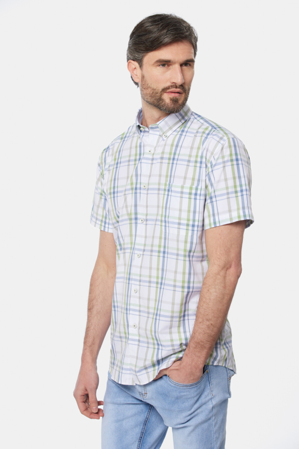 CAMISA A CUADROS Verde