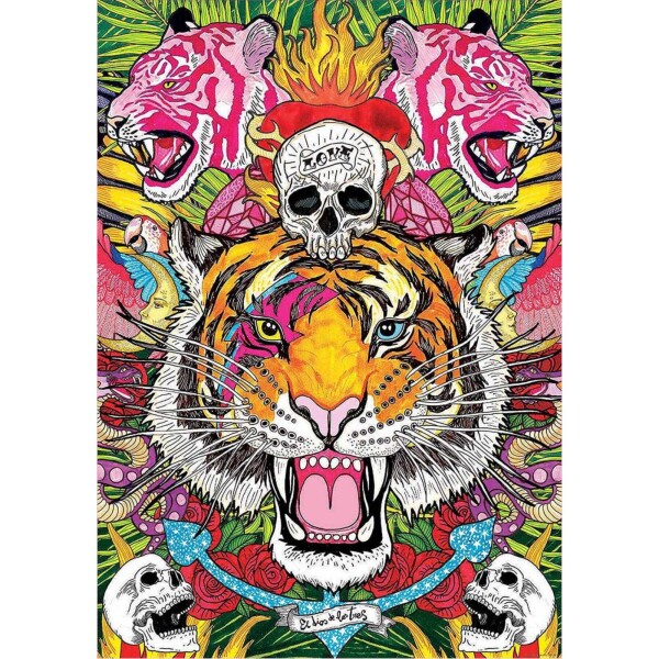 Rompecabezas Puzzle Educa Extaxis Tigre Calavera 1000 Piezas Rompecabezas Puzzle Educa Extaxis Tigre Calavera 1000 Piezas