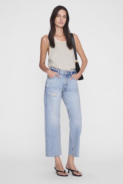 TOP JULIANN Striped Black