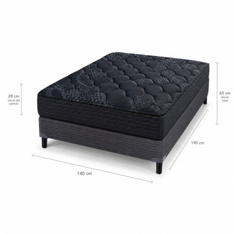 Conjunto Sommier VINSON 2 Plazas 140 x 190 x 28 - Hasta 130Kg Conjunto Sommier VINSON 2 Plazas 140 x 190 x 28 - Hasta 130Kg