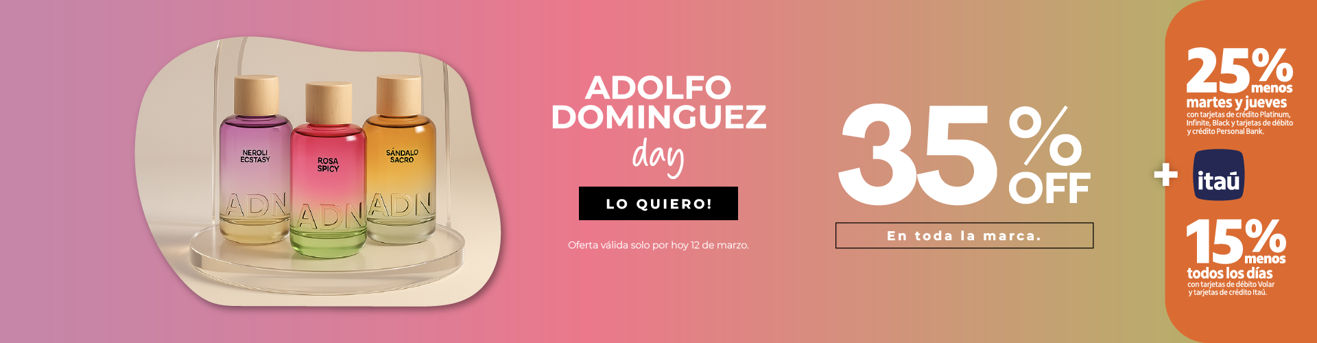 Adolfo Dominguez Day 35%