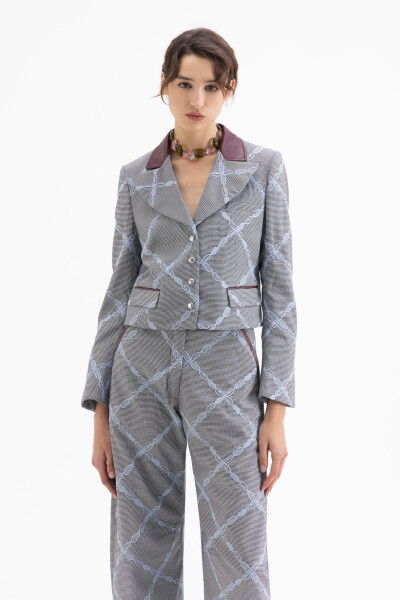 CHAQUETA OXFORD Celeste