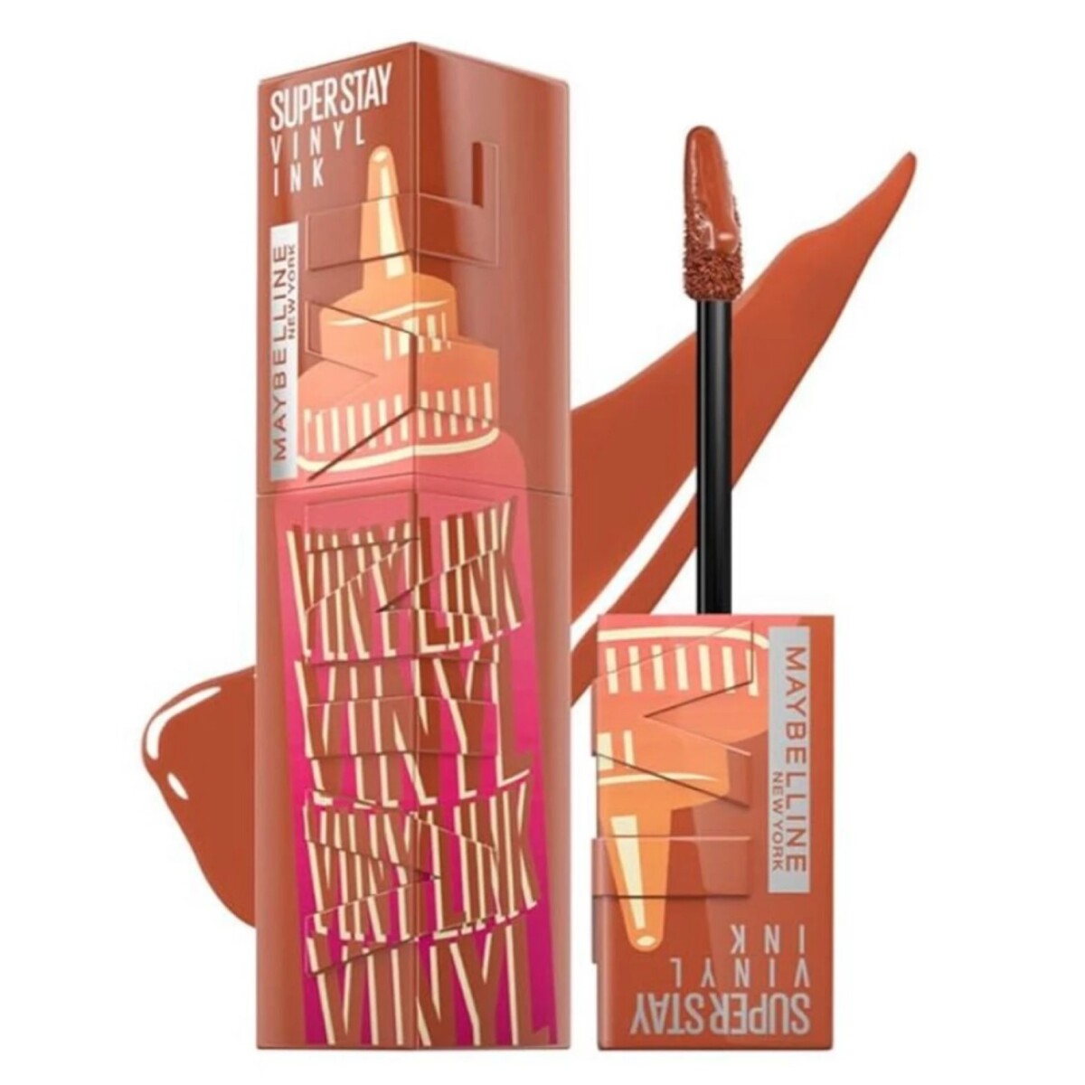 Labial Líquido Brillante Super Stay Vinyl Ink 185 Caramel - Maybelline 