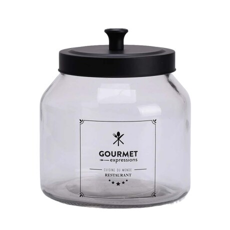 Frasco Tarro Recipiente Gourmet 2Lt Vidrio con Tapa Metálica Transparente