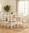 Juego de comedor Extensible 6 Sillas Mad Maciza 160 a 200 cm Blanco