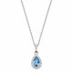 Cadena con colgante gota con Zirconia azul Cadena con colgante gota con Zirconia azul