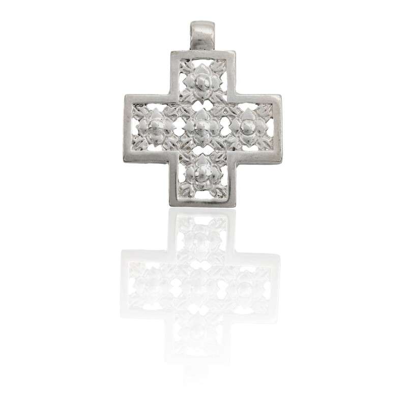 Dije Cruz Calada-Plata 925-Sin piedra-CP3147 Sinpiedra
