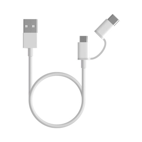 Cable XIAOMI Micro Usb Y Usb-C 2 EN 1 Longitud 30cm - Blanco Cable XIAOMI Micro Usb Y Usb-C 2 EN 1 Longitud 30cm - Blanco