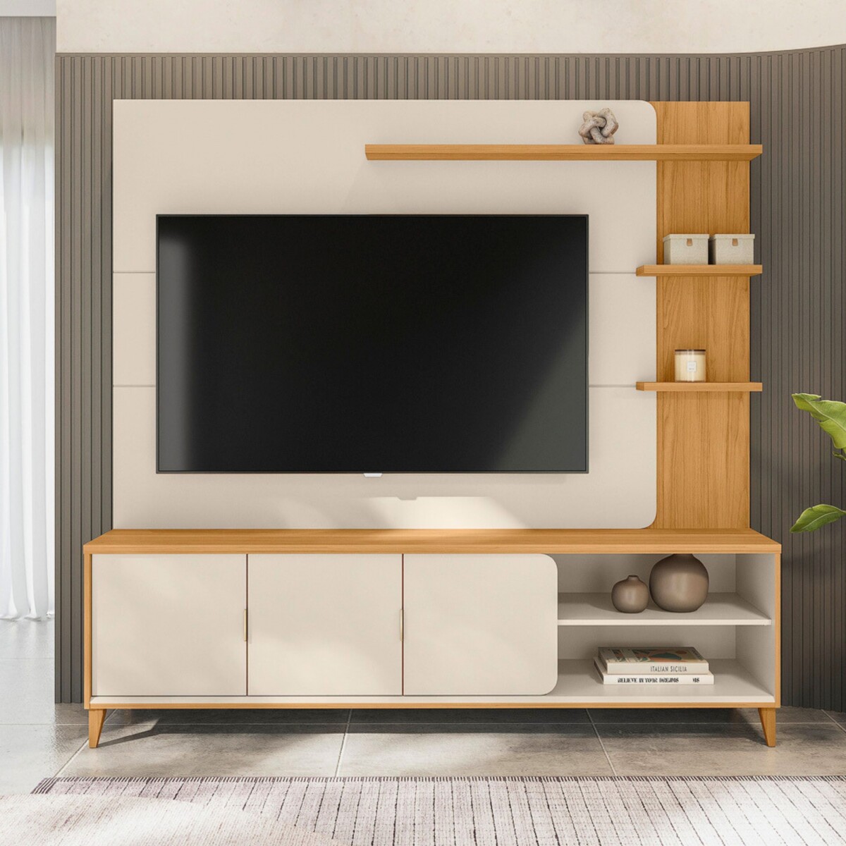 Modular para Tv Napoli Tauari/Blanco 