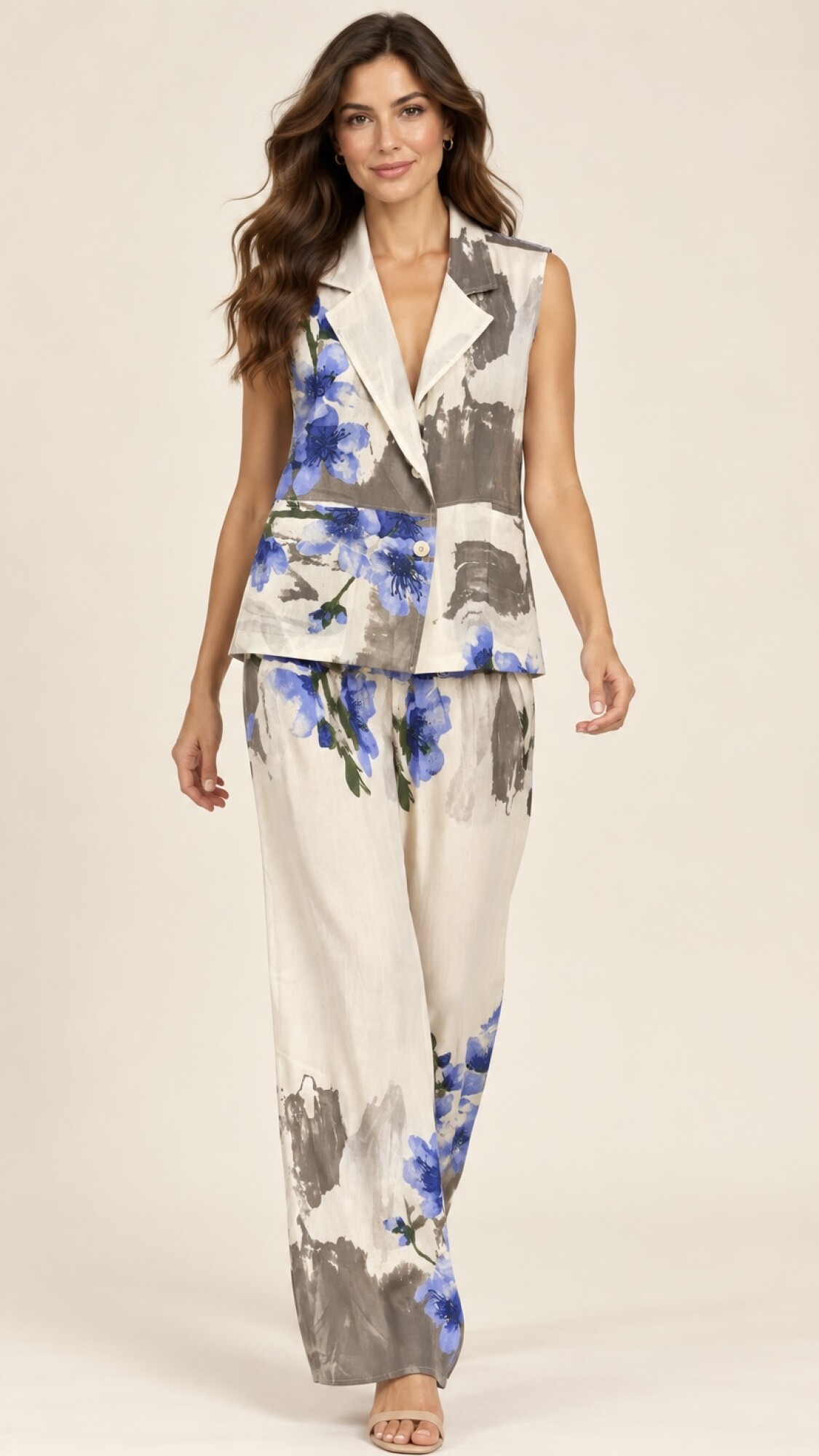 CONJUNTO ZIA ESTAMPADO BEIGE