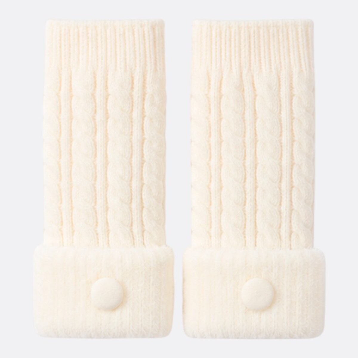 Guantes Sin Dedos Tejidos - Blanco 
