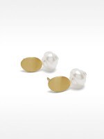 Pendientes Cortos Con Brillantes blanco