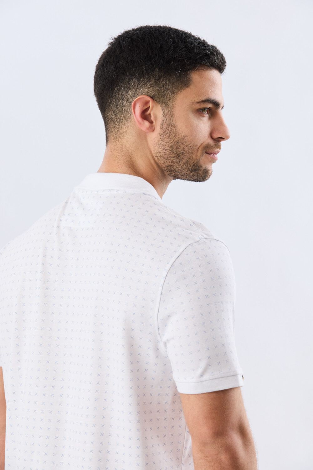 REMERA POLO ESTAMPADA PIQUÉ Blanco
