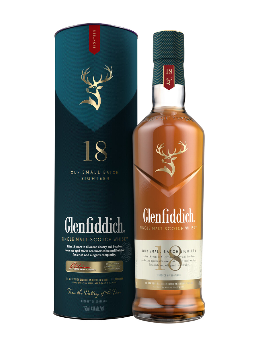 Whisky Glenfiddich 18 Años con Estuche 750 ml Whisky Glenfiddich 18 Años con Estuche 750 ml