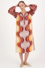 VESTIDO LARGO Mostaza