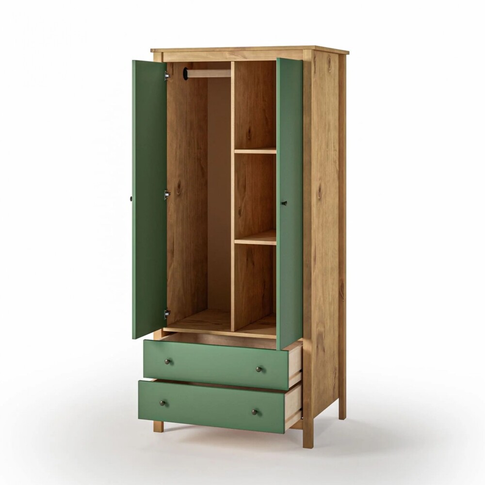 Ropero 2 Puertas 2 Cajones - Mari Verde