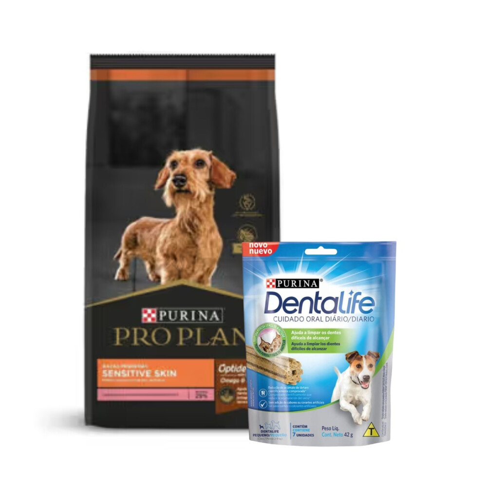 PRO PLAN SENSITIVE SKIN DOG RZ PQN 3 KG + DENTALIFE PERROS RAZAS PEQUEÑAS 42 G PRO PLAN SENSITIVE SKIN DOG RZ PQN 3 KG + DENTALIFE PERROS RAZAS PEQUEÑAS 42 G