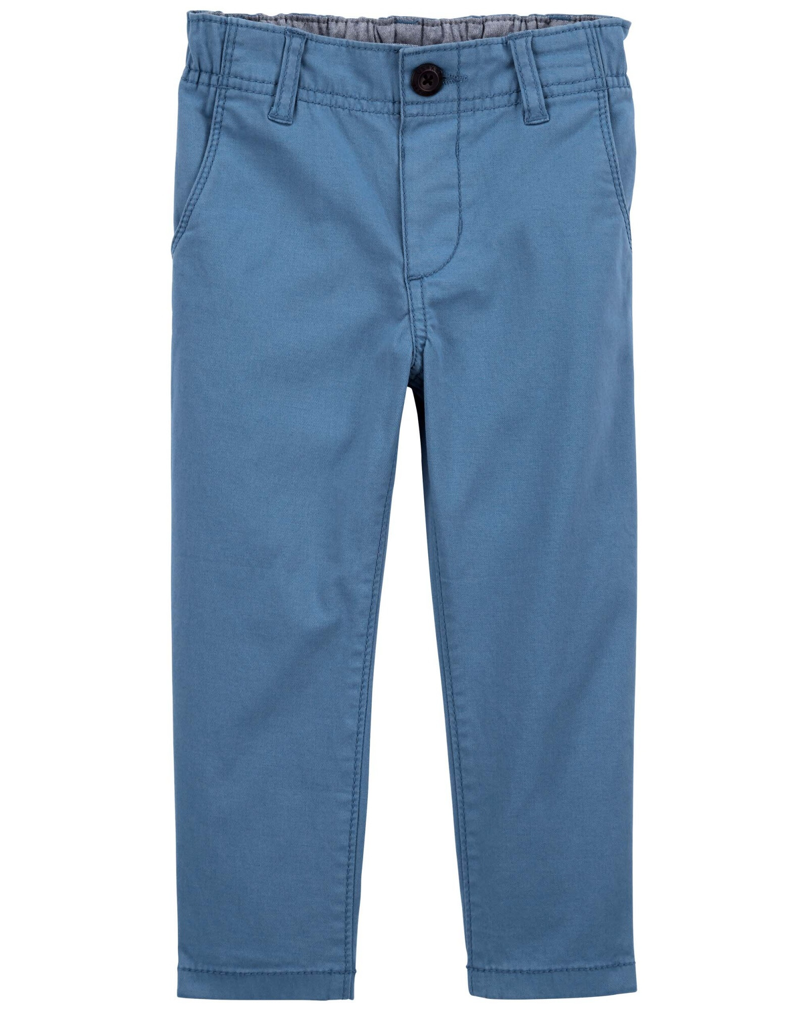 Pantalón de algodón, clásico, ajustado. Talles 2-5T Sin color