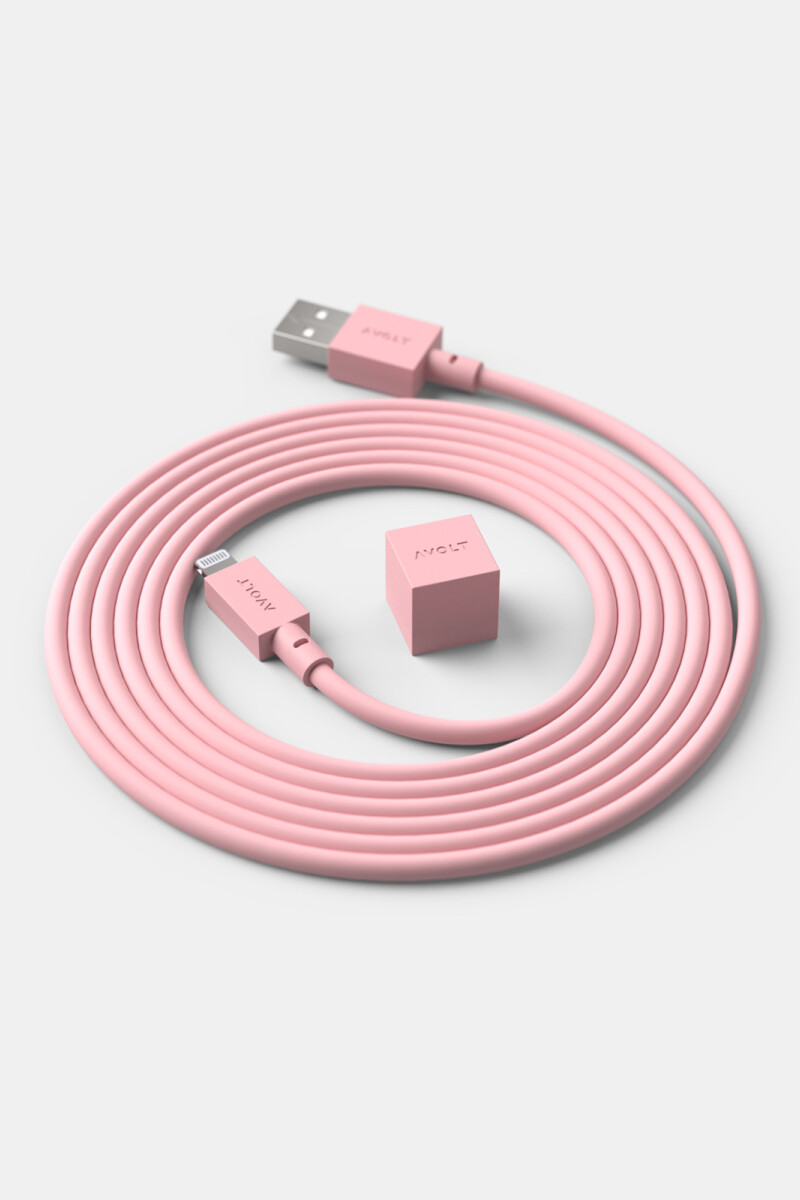 Cable 1 USB A to Lightning, 1. Rosa