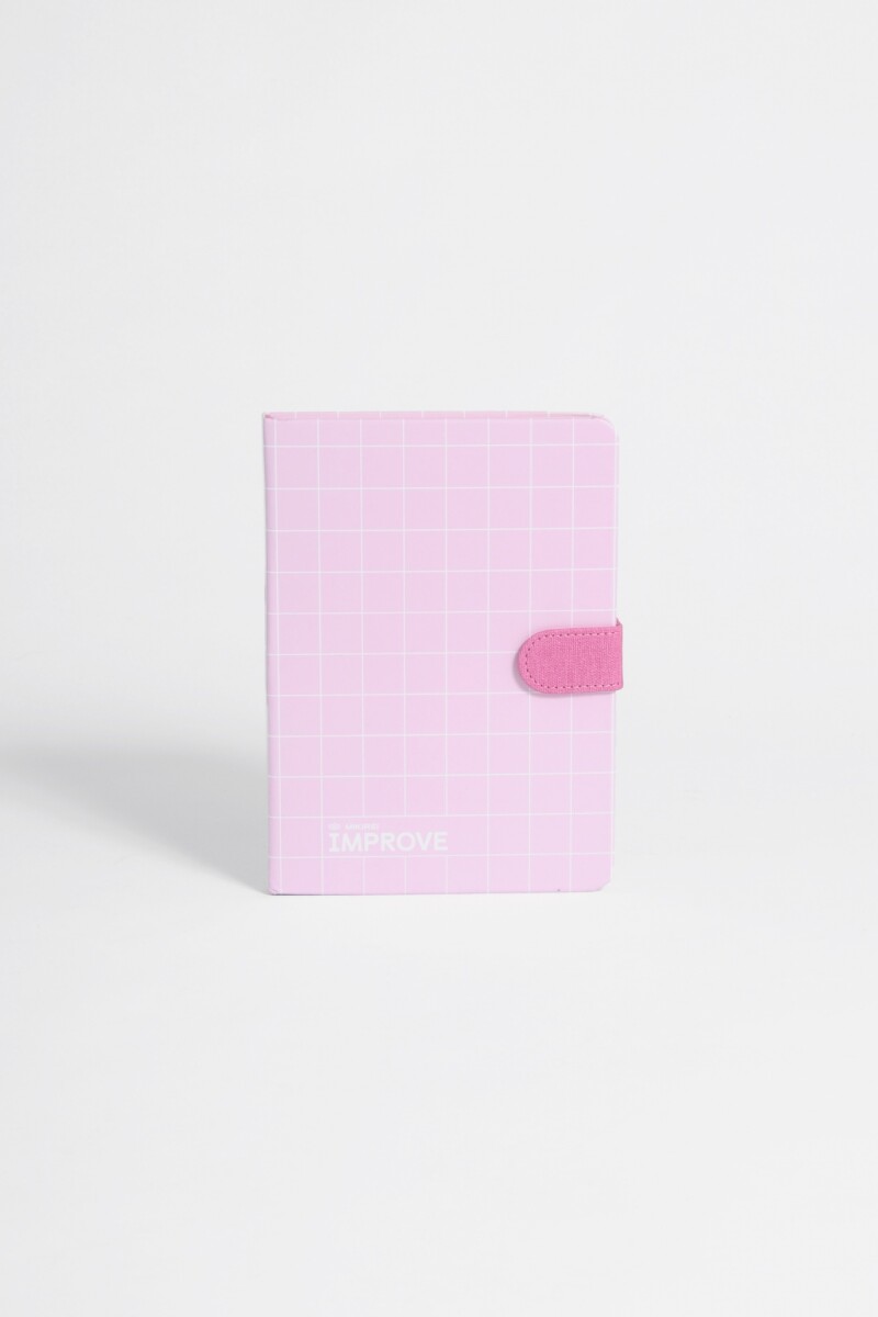 Cuaderno tapa dura cuadrille rosa