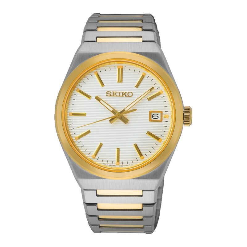 Reloj Seiko SUR558P1 para hombre con correa de acero Dorado