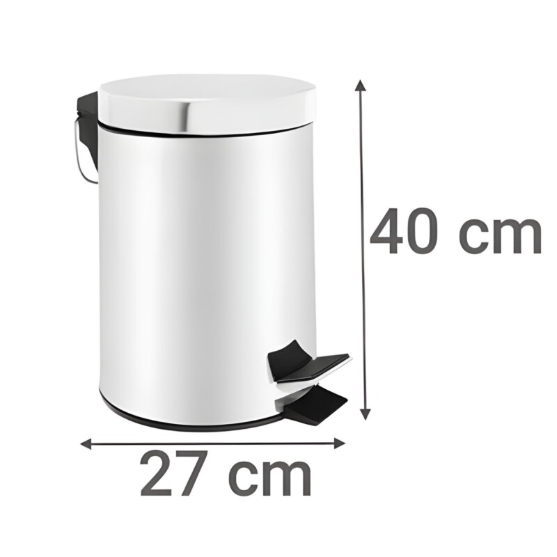 Set x2 papeleras acero inoxidable 3Lts y 12Lts Gris