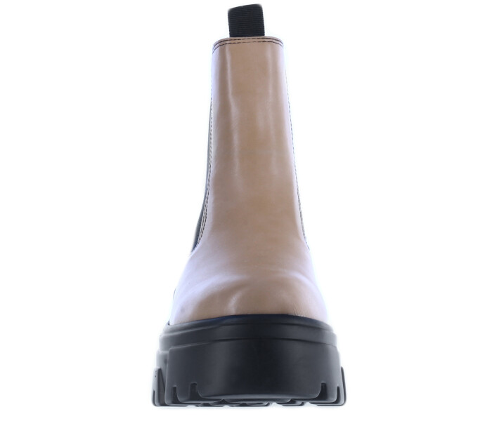 Bota TENIS con elastico en laterales y pespunte e Taupe