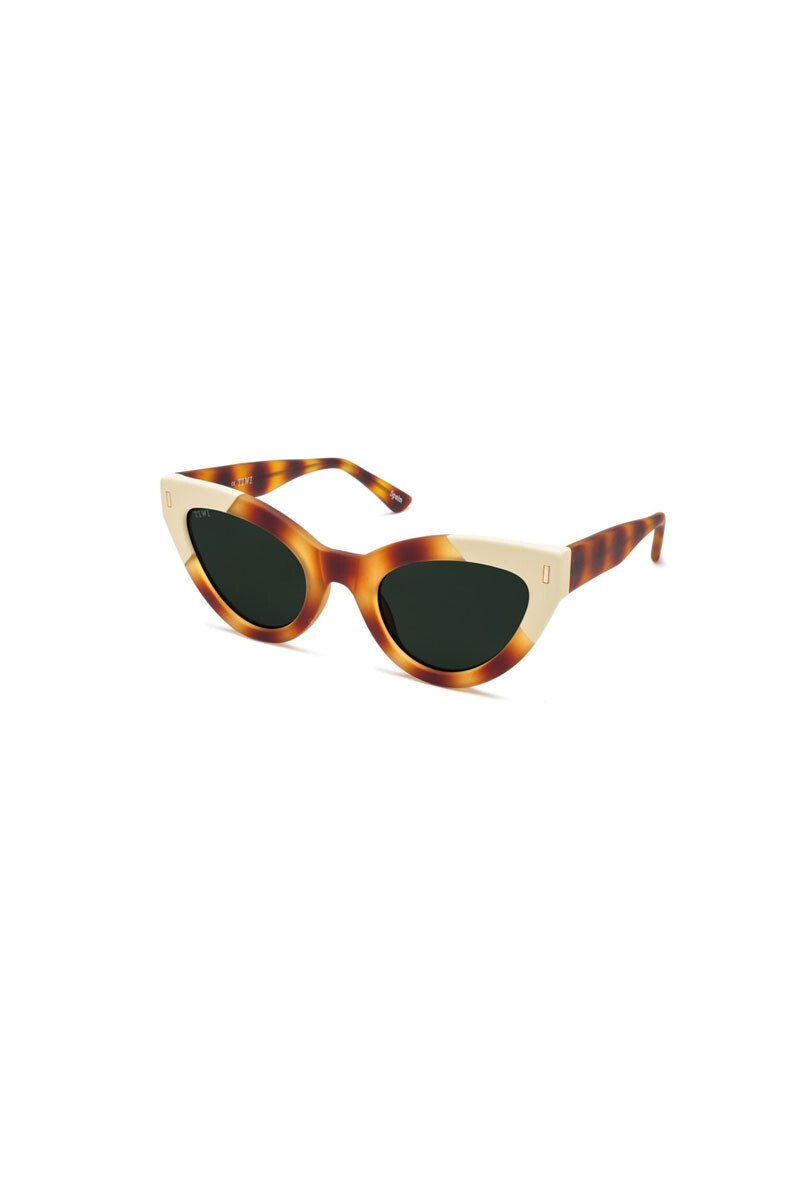Tiwi Baoli Bicolor Havana / Beige With Green Lenses
